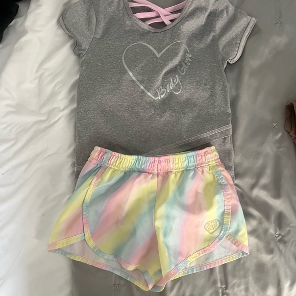 Gray and Pastel Rainbow Kids athletic set - Picture 1 of 4
